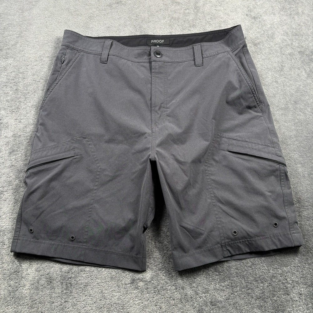 Proof Huckberry Shorts Mens 34 Gray Equator Cargo Hybrid Outdoor Hiking Gorpcore